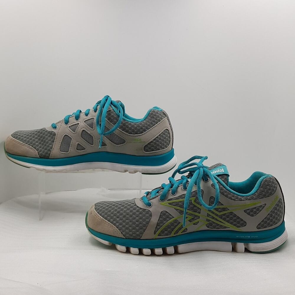 Reebok Sublite Duo Running Shoes Women's Size 6‎ Gray & Teal
